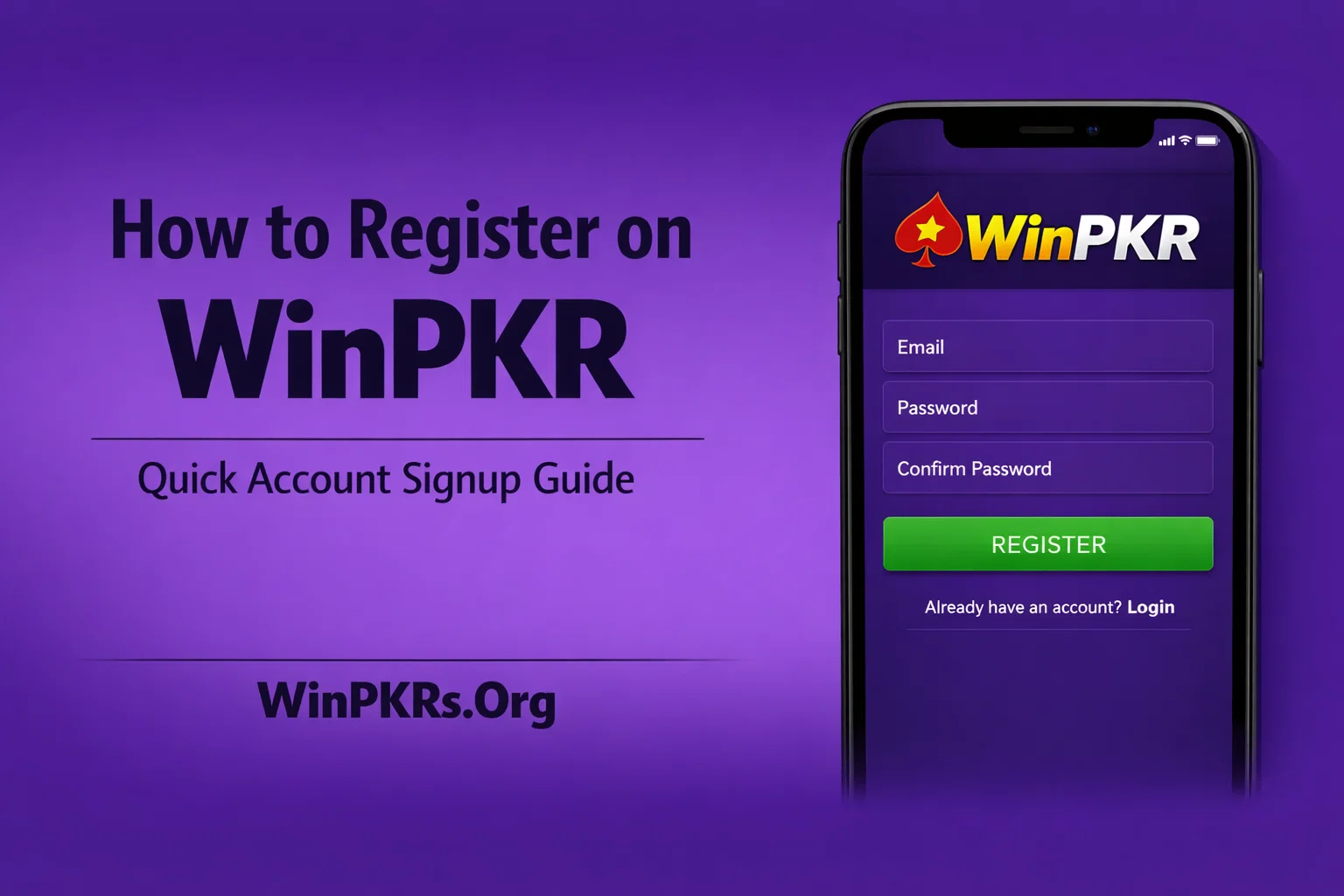 How to Register on WinPKR