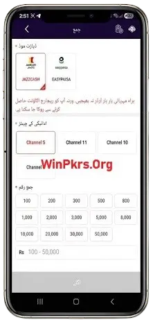 Deposit Money in WinPkr